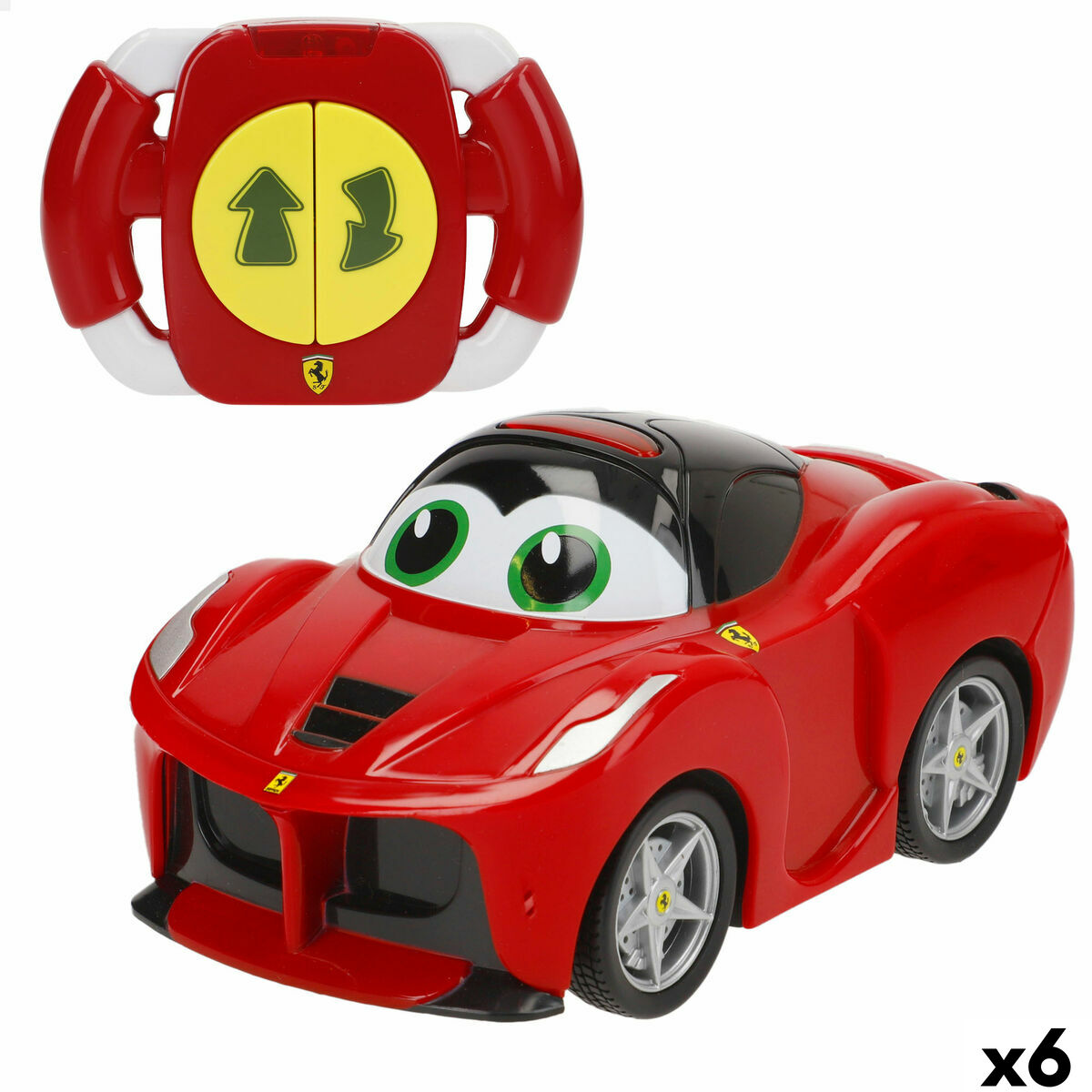 Macchinina Radiocomandata Ferrari 13 x 6,5 x 7,5 cm (6 Unità)