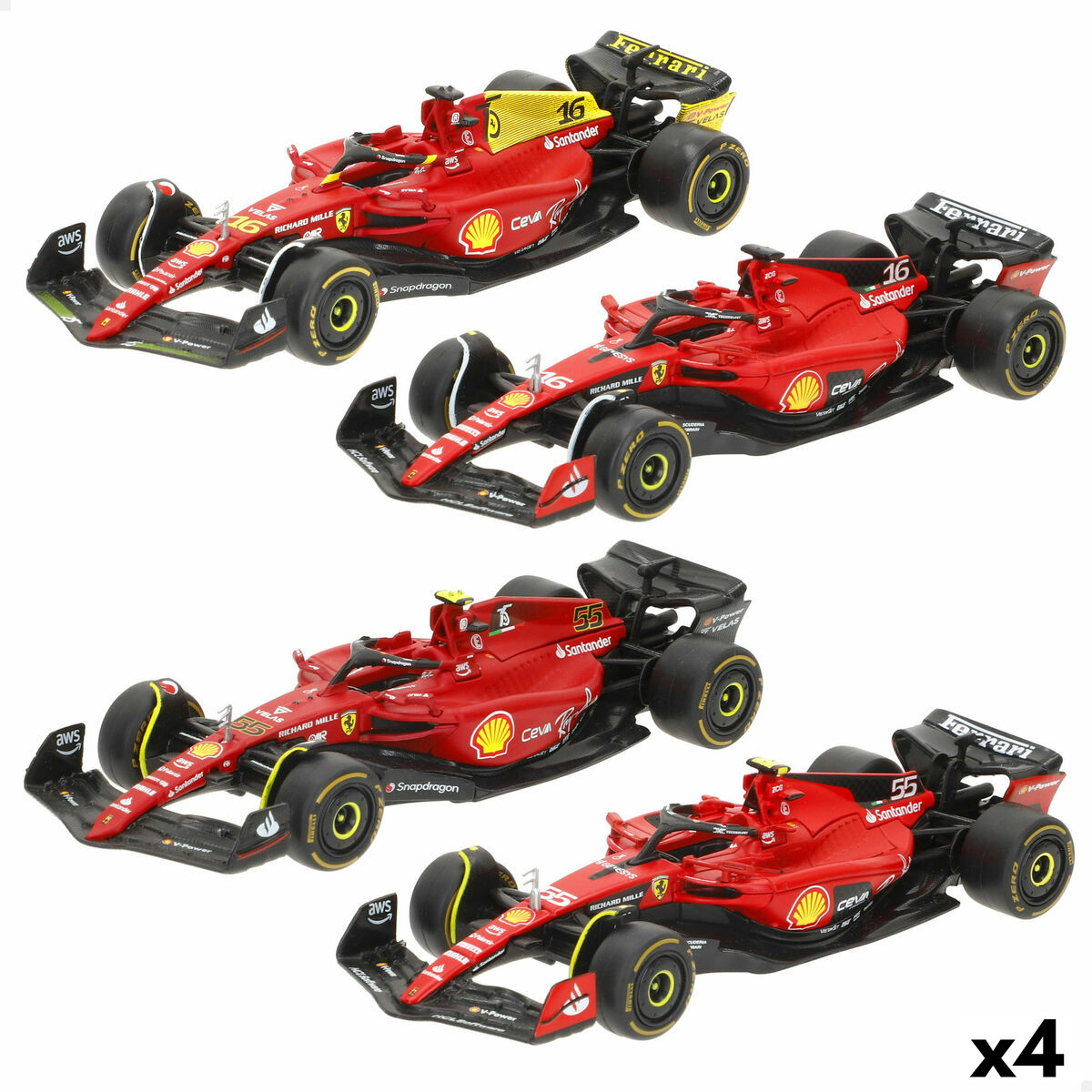 Macchina a giocattolo Ferrari LECLERC (4 Unità)