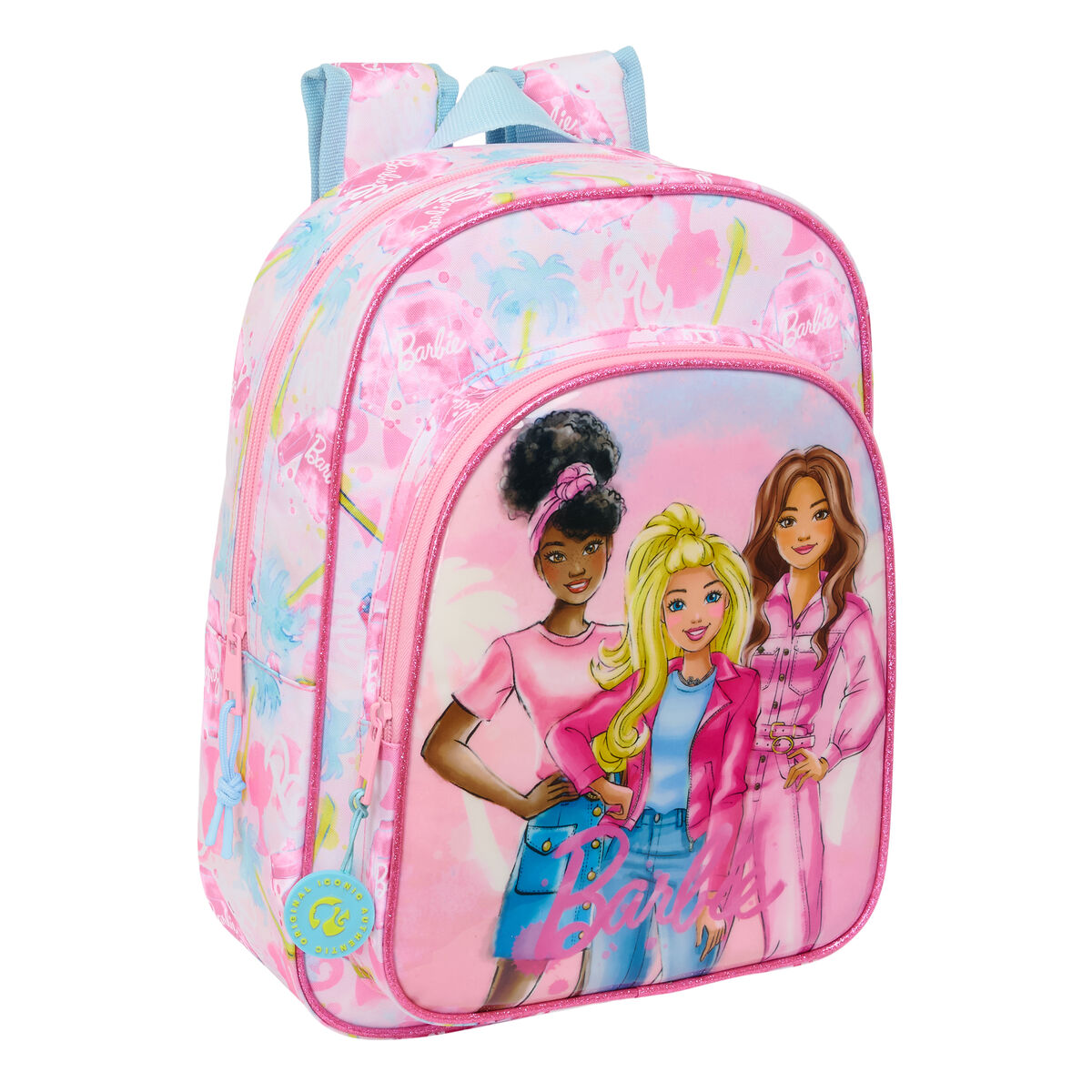 Zaino Scuola Barbie Painterly Rosa Blu cielo 26 x 34 x 11 cm