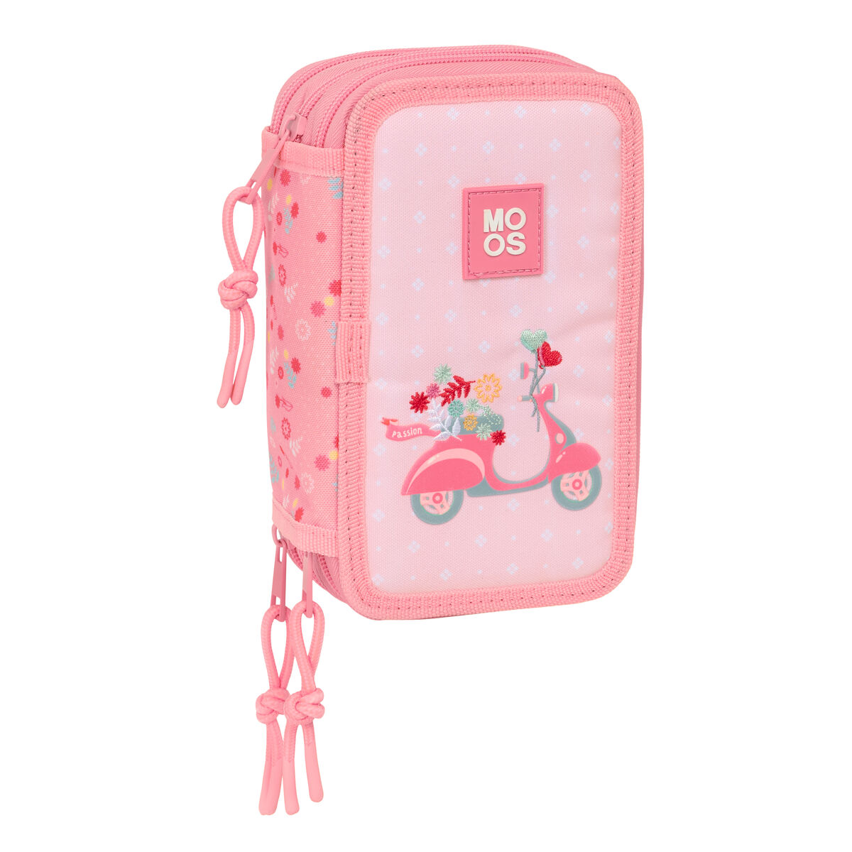 Astuccio per la Scuola con Accessori Moos Passion Multicolore 12,5 x 19,5 x 5,5 cm 37 Pezzi