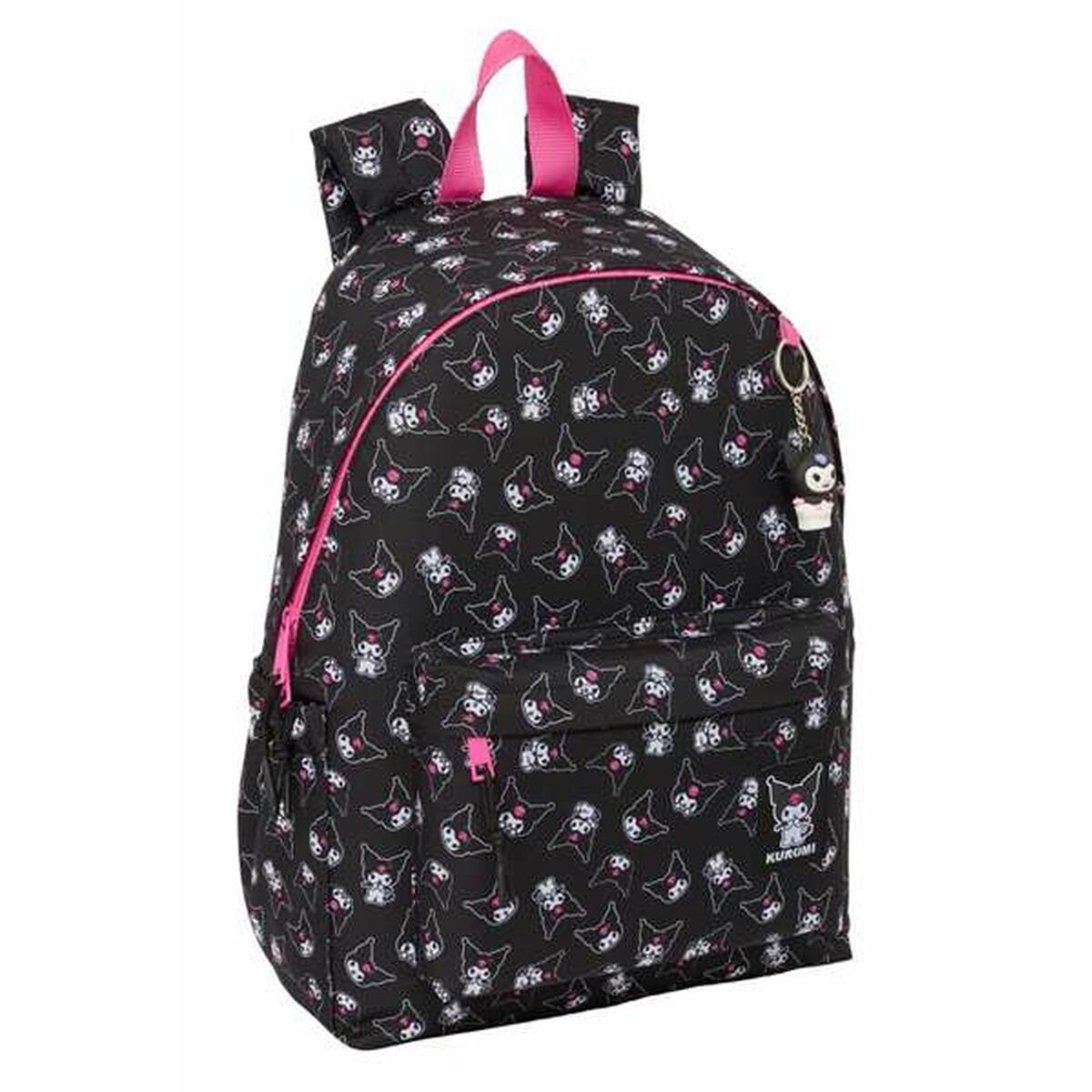 Zaino Scuola Kuromi Nero Fucsia 31 x 43 x 13 cm
