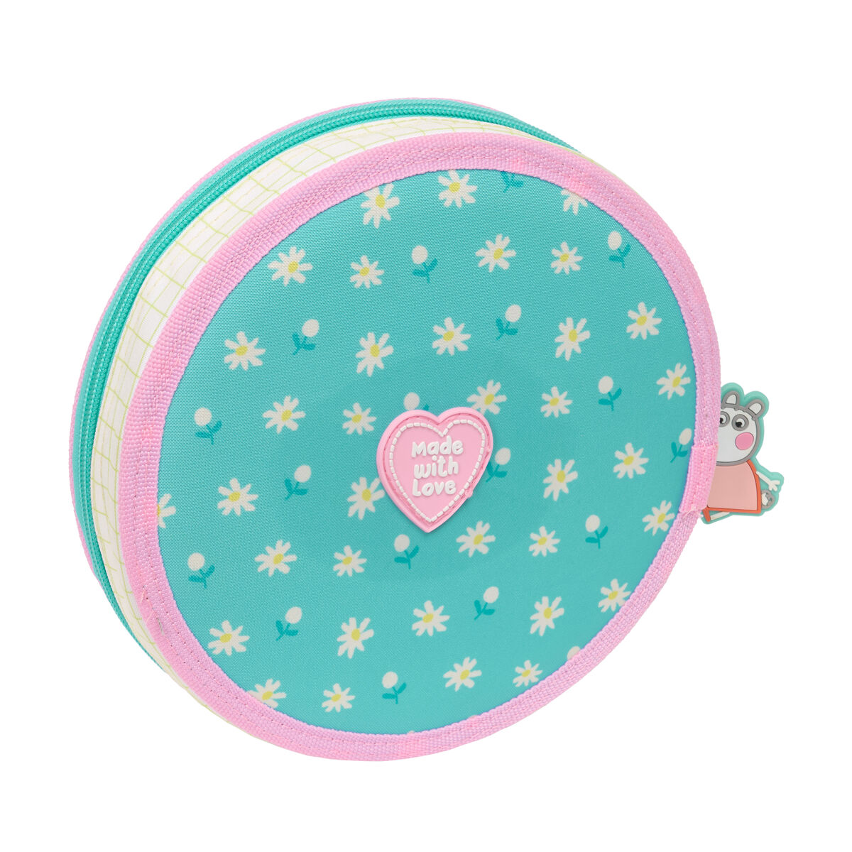 Astuccio per la Scuola con Accessori Peppa Pig Pretty flowers Giallo Menta 18 Pezzi - Image 3