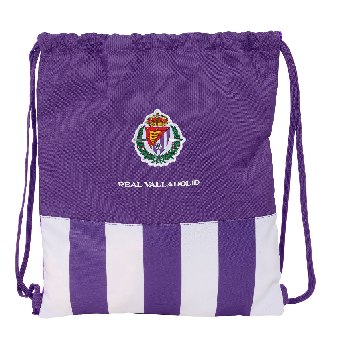 Zainetto con Cordini Real Valladolid C.F. Bianco Viola 35 x 40 x 1 cm
