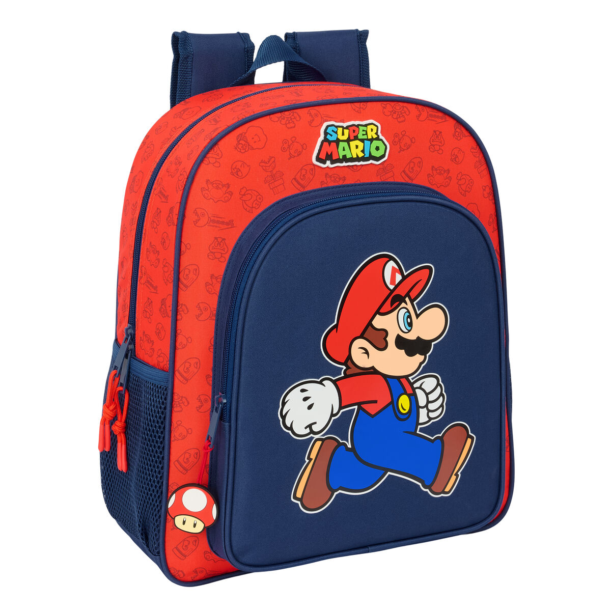 Zaino Scuola Super Mario Trick Rosso Blu scuro 32 x 38 x 12 cm