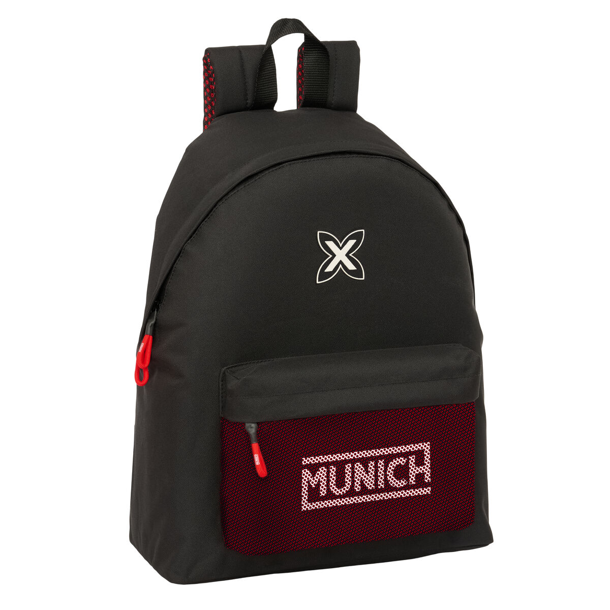 Zaino Scuola Munich Vulcan Nero 33 x 42 x 15 cm