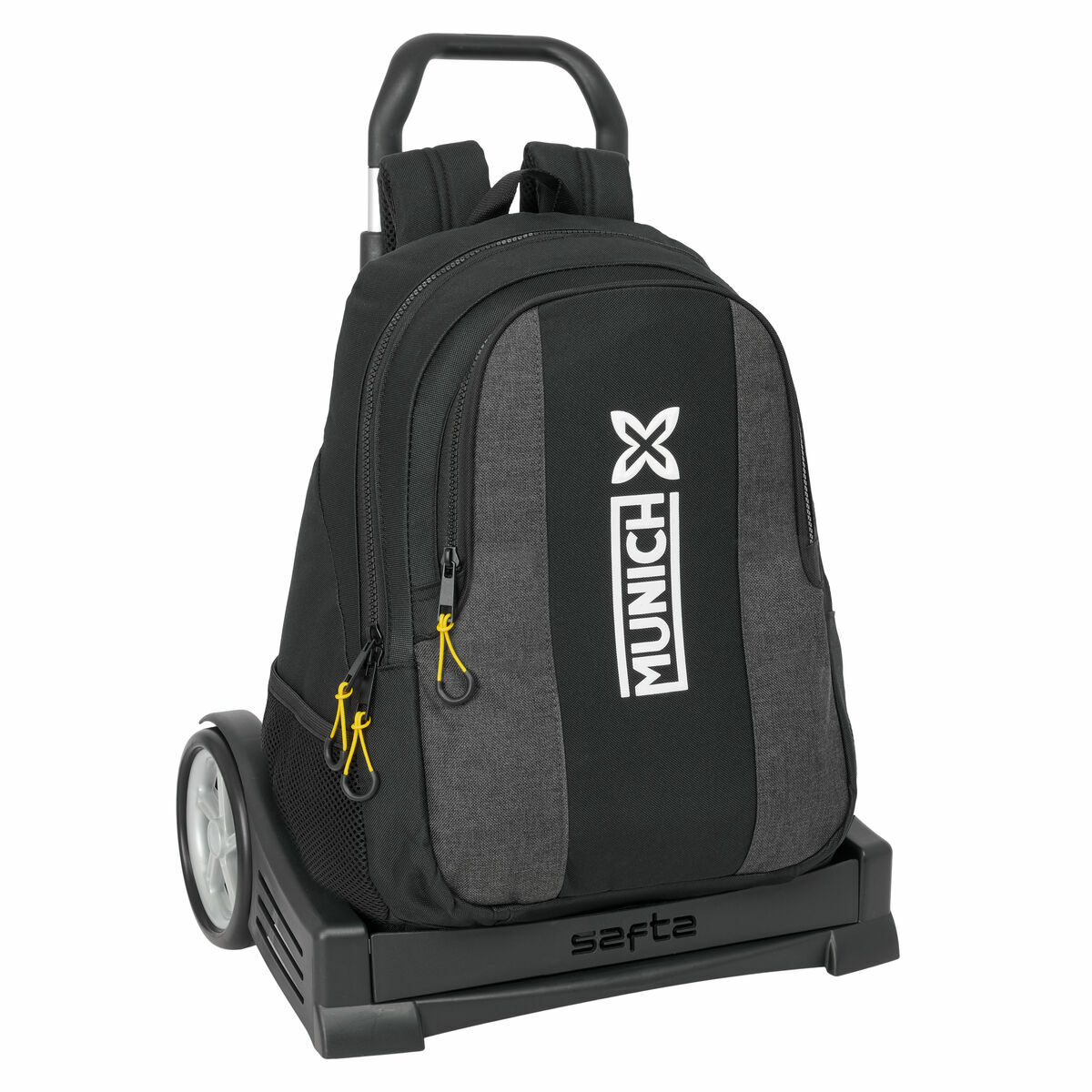 Trolley per la Scuola Munich Topo Nero 32 x 44 x 16 cm