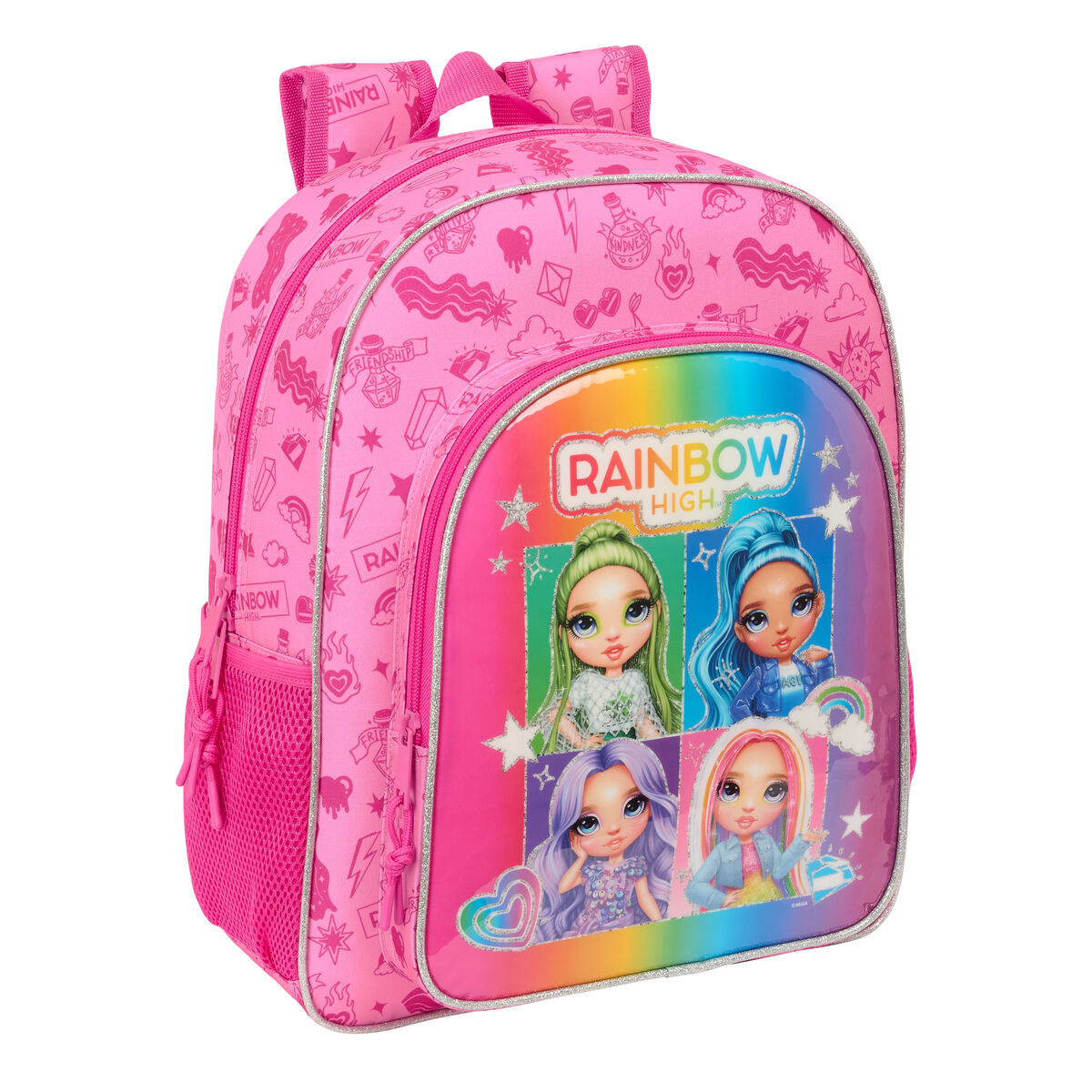 Zaino Scuola Rainbow High Shine Multicolore 32 x 38 x 12 cm