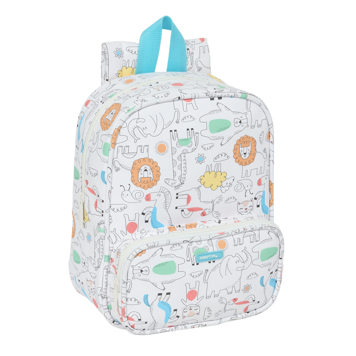 Zaino Scuola Safta Zoo Beige 22 x 27 x 10 cm