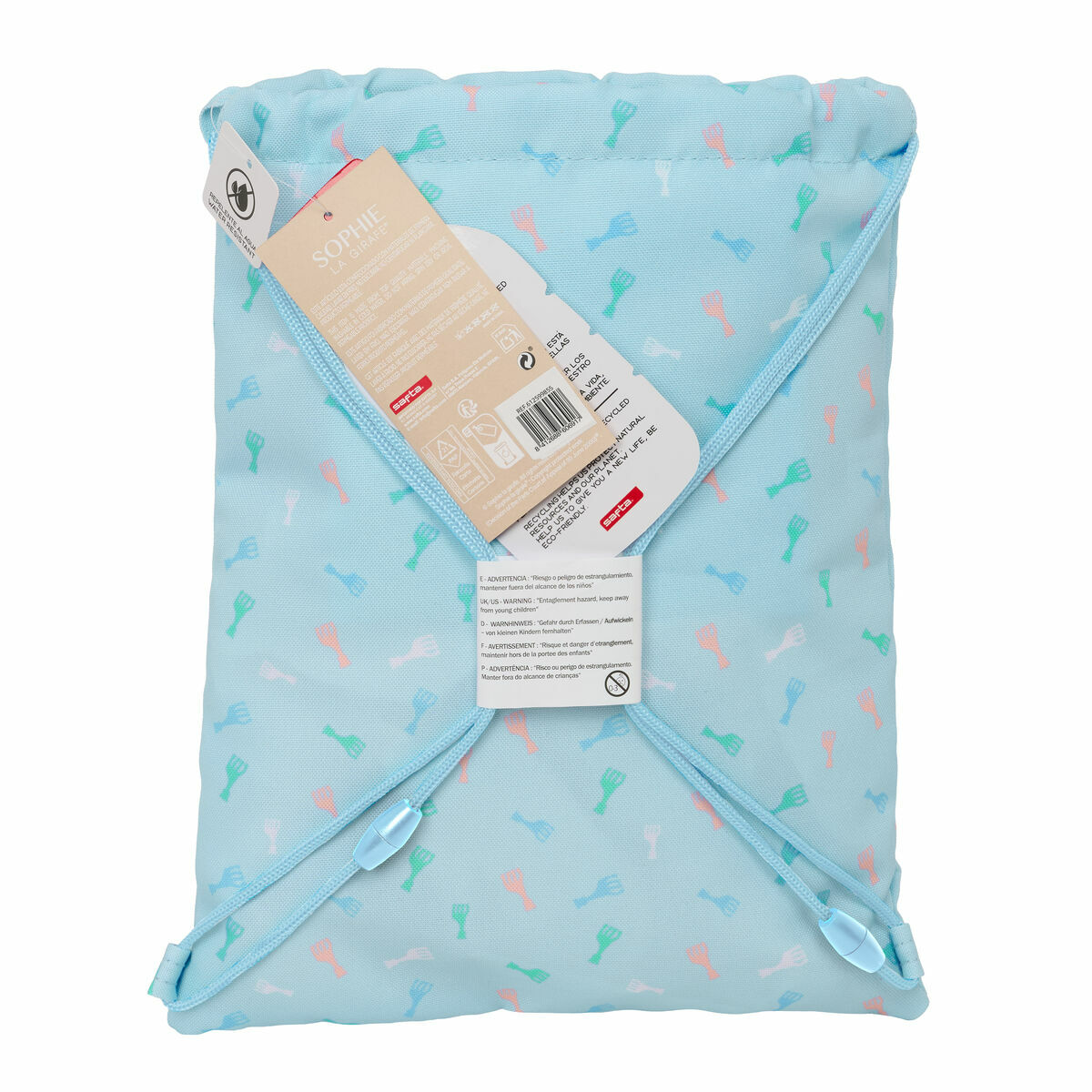 Zainetto con Cordini Sophie la Girafe Azzurro 26 x 34 x 1 cm - Image 5
