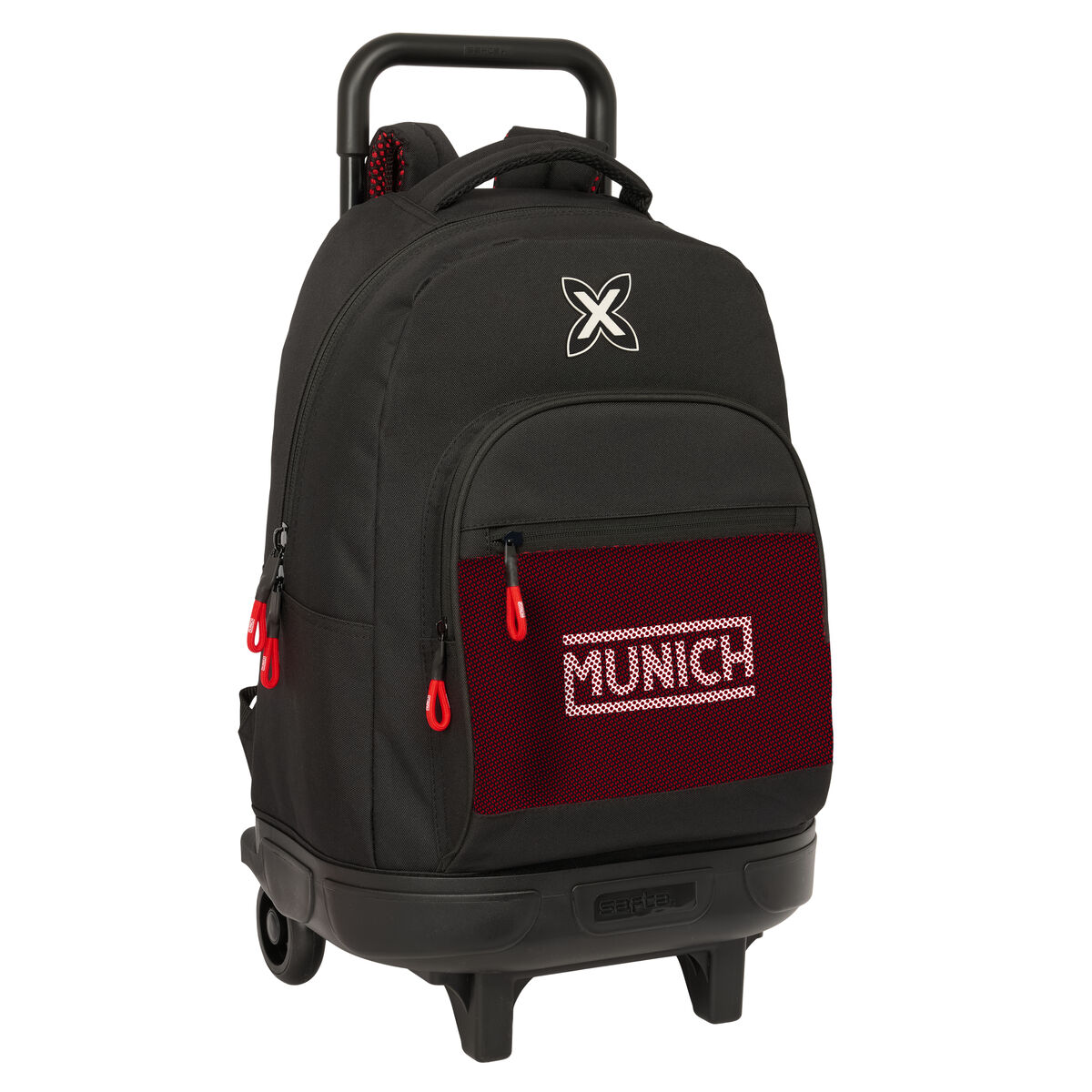 Trolley per la Scuola Munich Vulcan Nero 33 x 45 x 22 cm