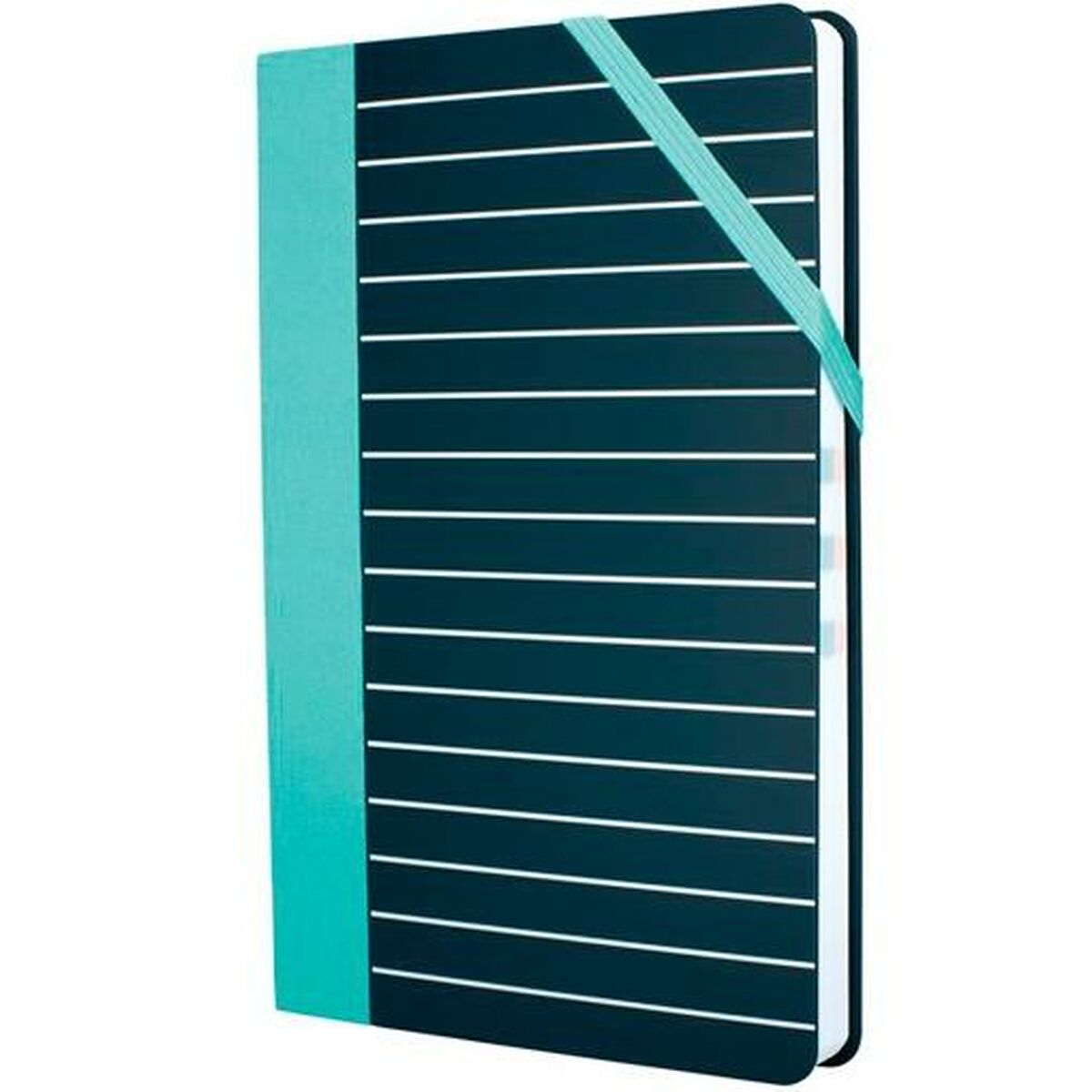 Agenda Milan STRIPE Nero Verde 21 x 14,6 x 1,6 cm