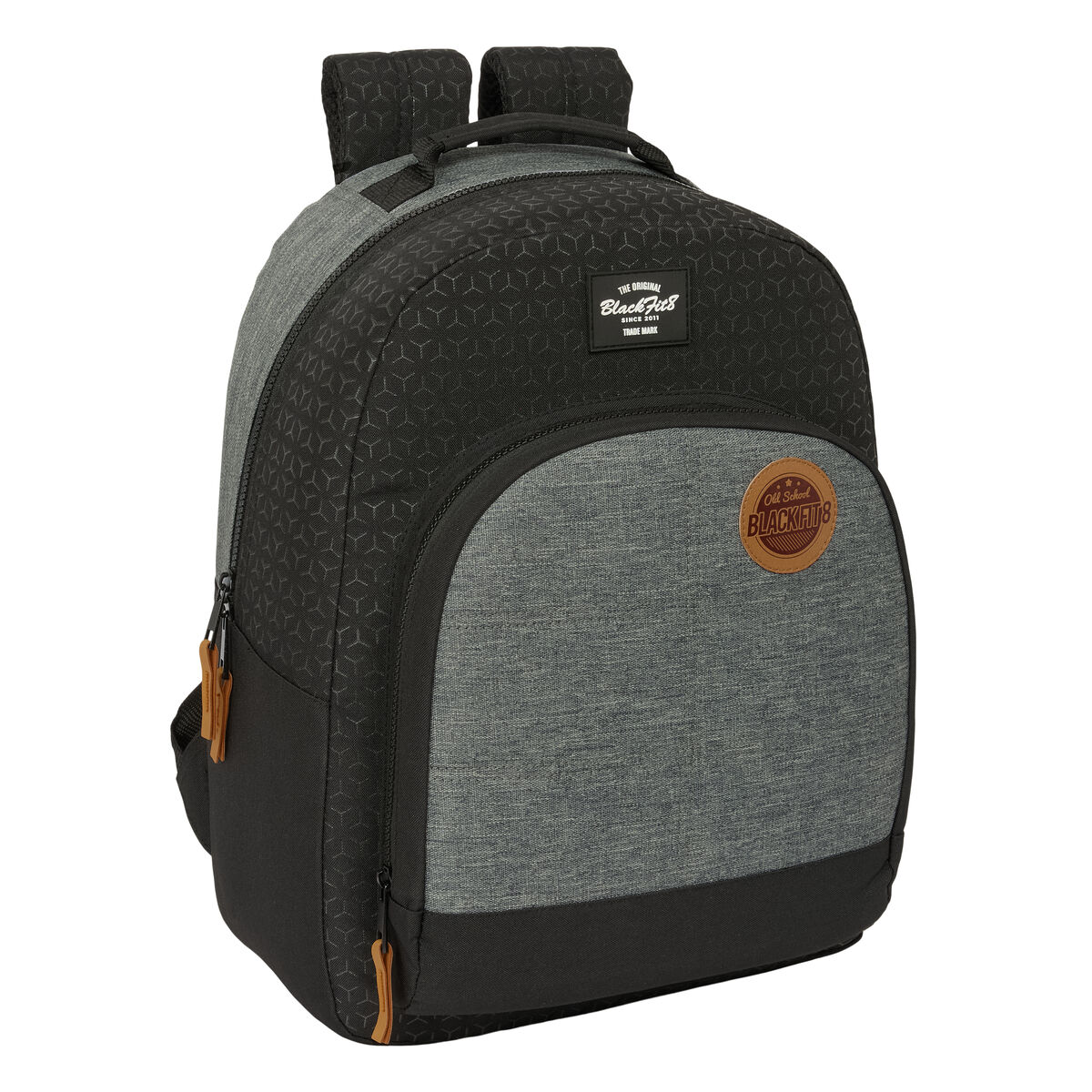 Zaino Scuola BlackFit8 Old school Nero Grigio 32 x 42 x 15 cm
