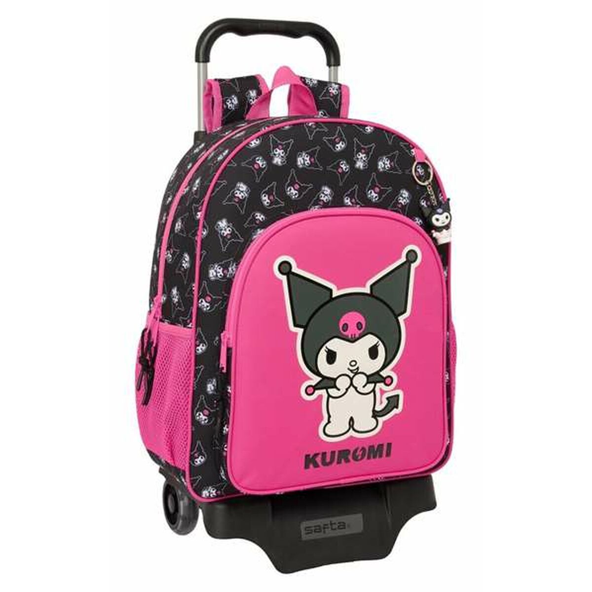 Trolley per la Scuola Kuromi Nero Fucsia 33 x 42 x 14 cm