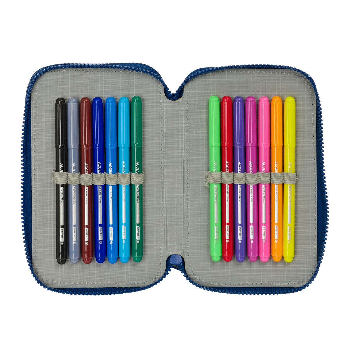 Astuccio per la Scuola con Accessori Munich North Blu Marino 12.5 x 19.5 x 4 cm 29 Pezzi - Image 5