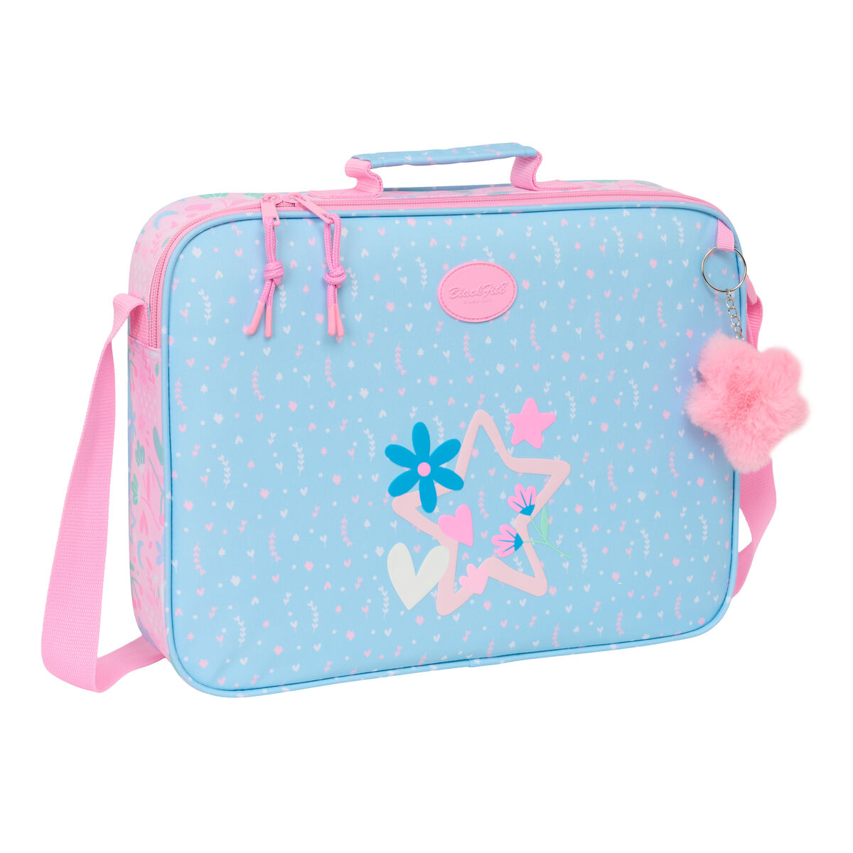 Borsa per la scuola BlackFit8 Smile Rosa Azzurro Chiaro 38 x 28 x 6 cm