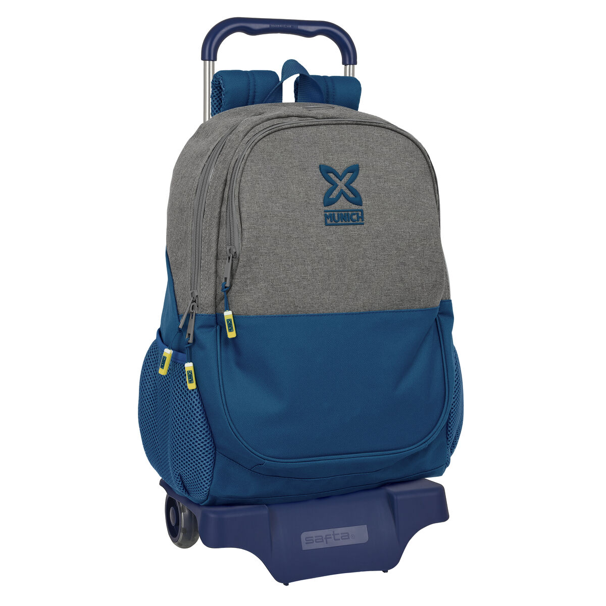 Trolley per la Scuola Munich Street Azzurro Grigio 32 x 44 x 16 cm