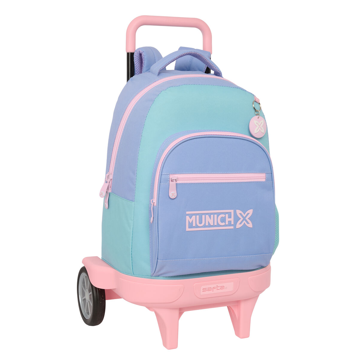Trolley per la Scuola Munich Mellow Azzurro Rosa Blu cielo 33 x 45 x 22 cm