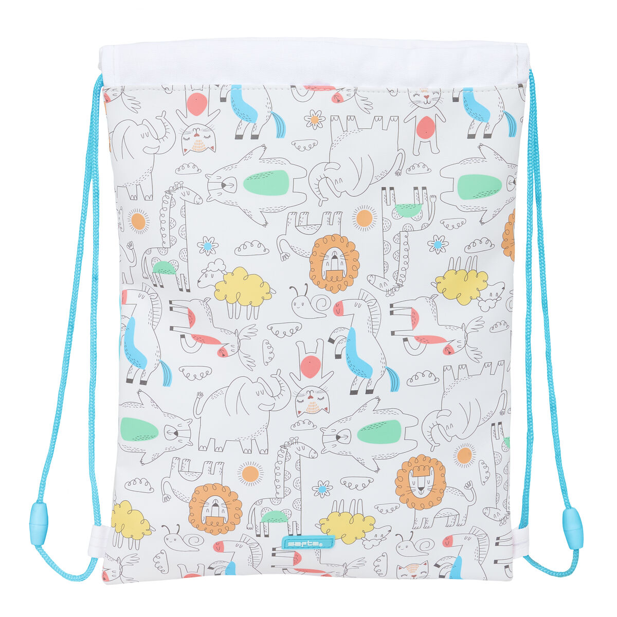 Zainetto con Cordini Safta Zoo Beige 26 x 34 x 1 cm