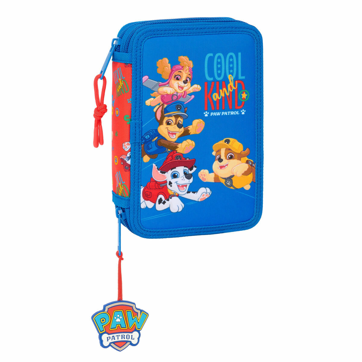 Astuccio Doppio The Paw Patrol Cool Azzurro Rosso 12.5 x 19.5 x 4 cm 29 Pezzi