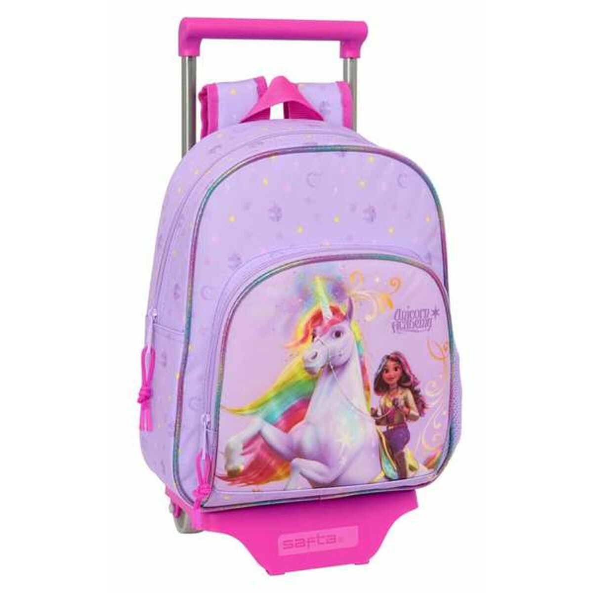 Trolley per la Scuola Unicorn Academy Lilla 28 x 34 x 10 cm