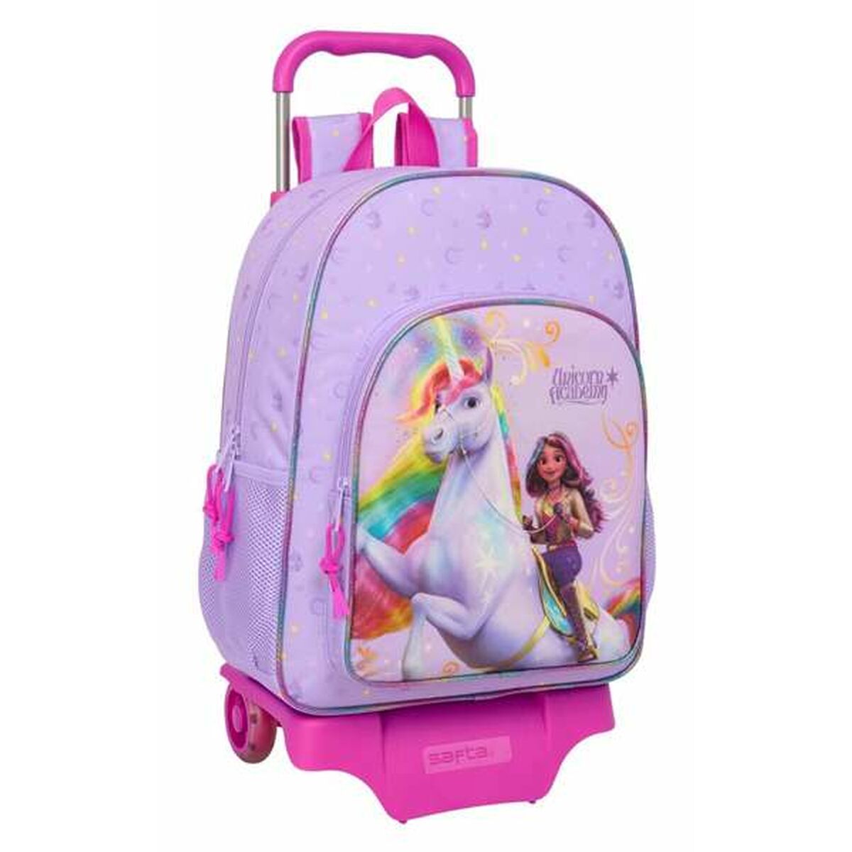 Trolley per la Scuola Unicorn Academy Lilla 33 x 42 x 14 cm