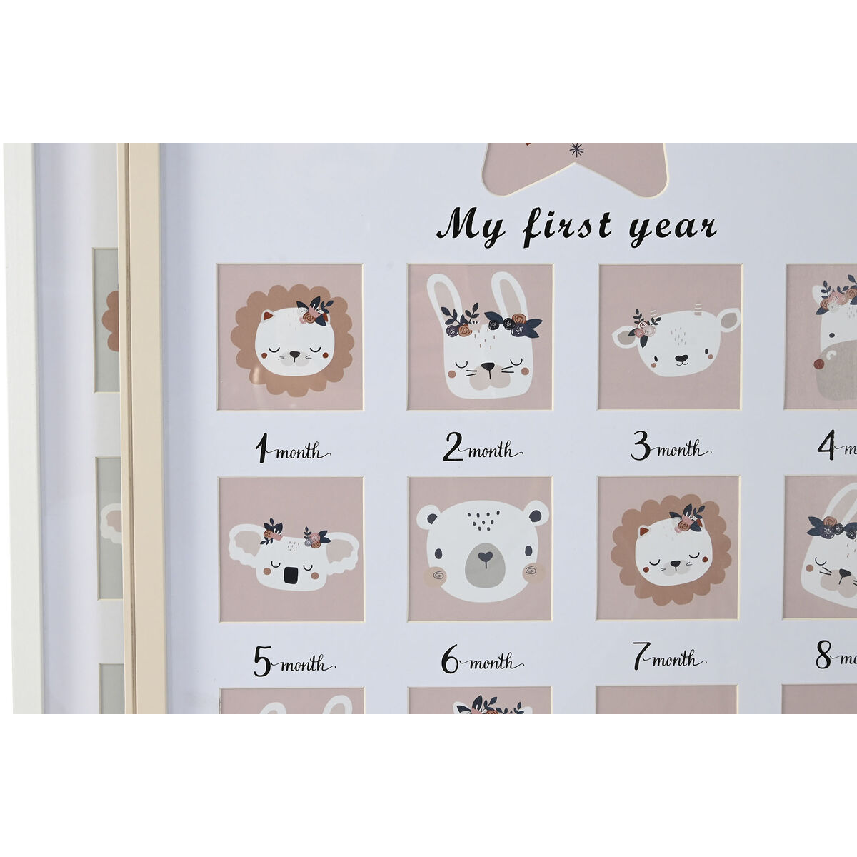 Cornice Portafoto Home ESPRIT Cristallo Legno MDF 40,5 x 2 x 49,5 cm (4 Unità) - Image 3