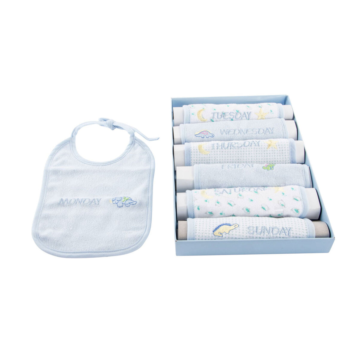 Set di Bavaglini Home ESPRIT Azzurro Rosa Cotone 19 x 29 x 3 cm (4 Unità) - Image 3