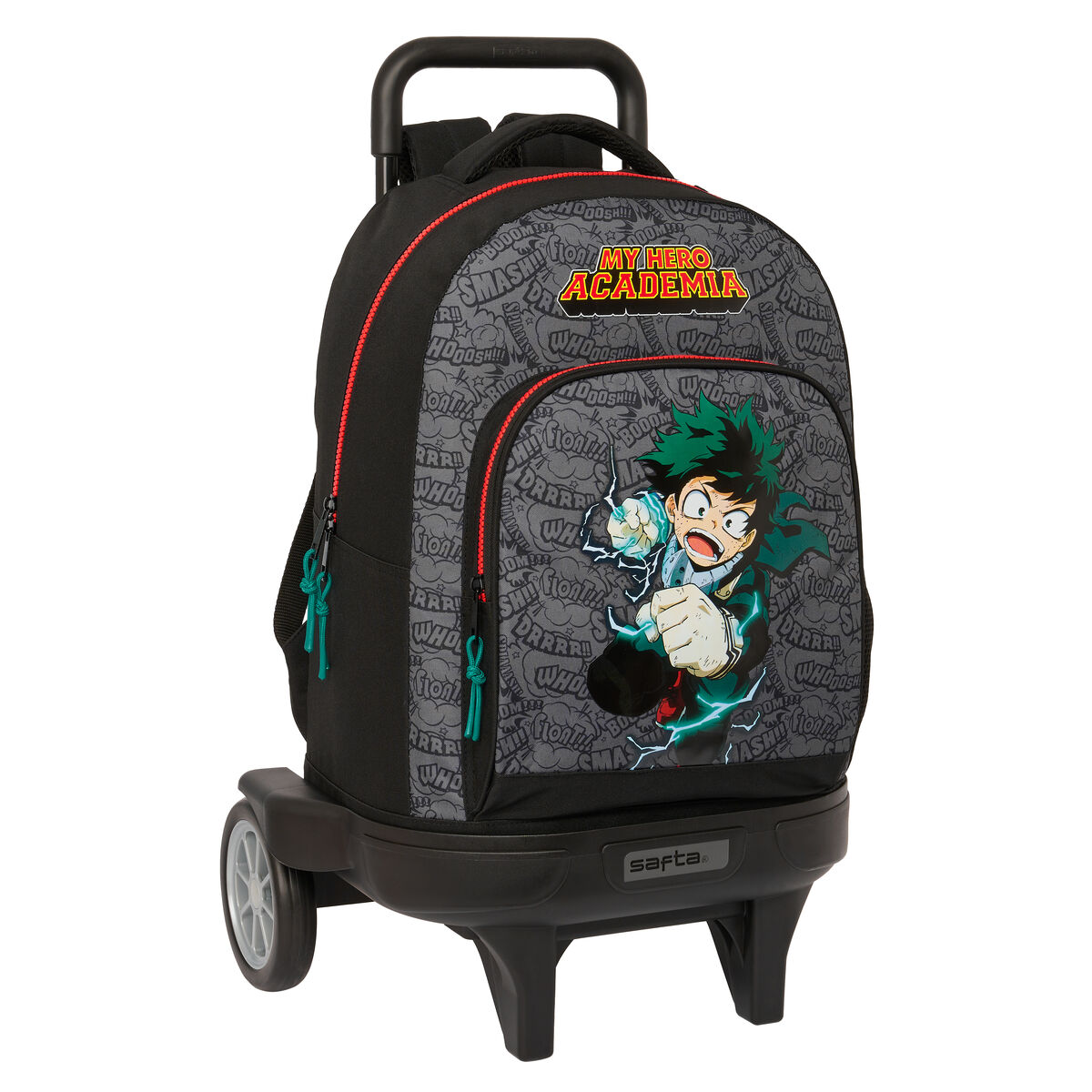 Trolley per la Scuola My Hero Academia Nero 33 x 45 x 22 cm