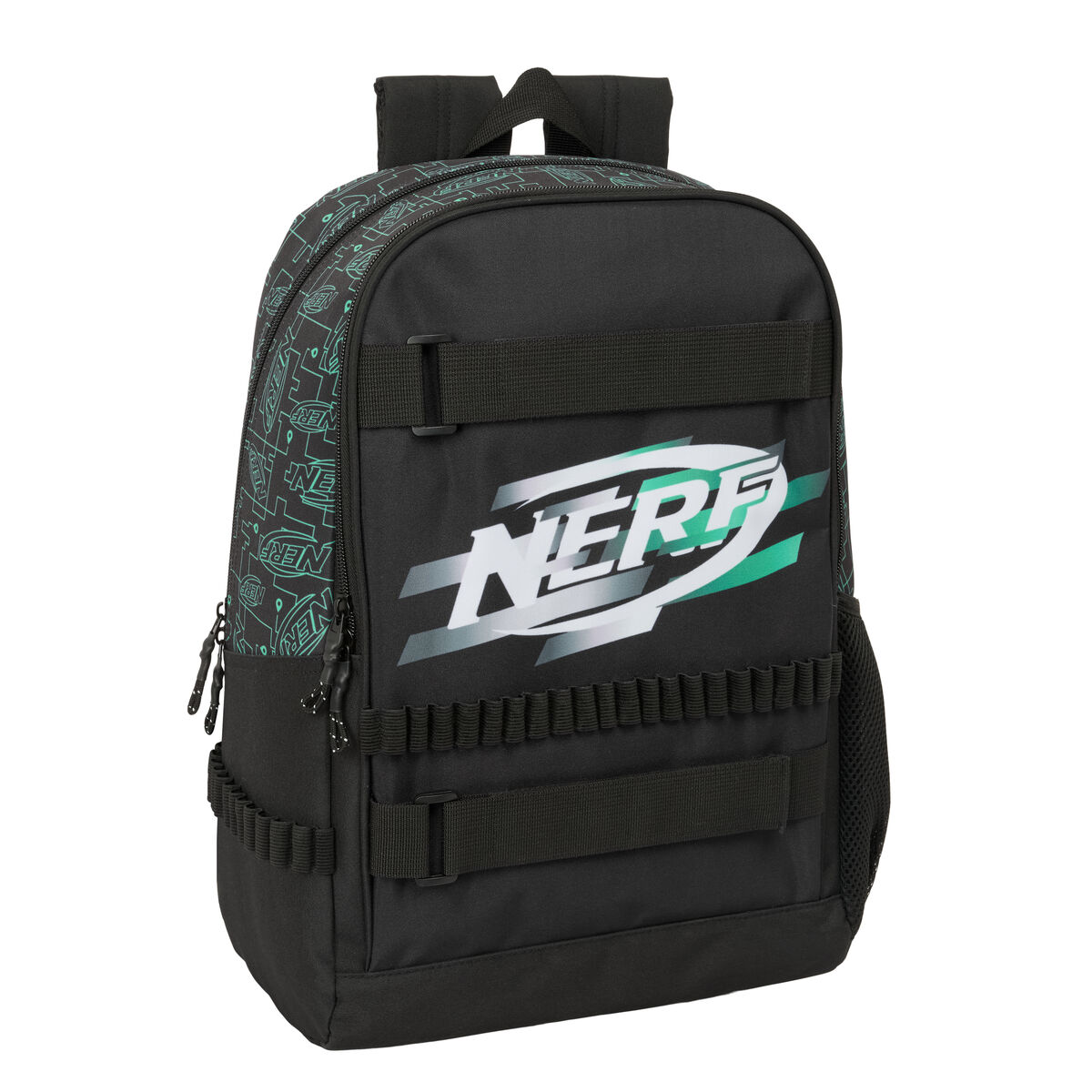 Zaino Scuola Nerf Game Nero 31 x 44 x 17 cm