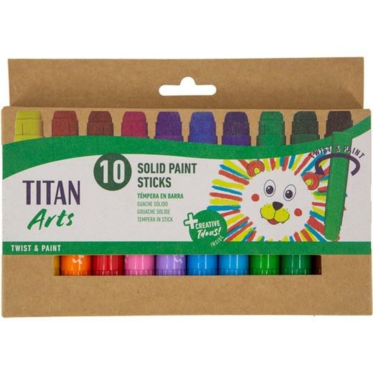Vernici a tempera solide Titan Arts Multicolore 10 Pezzi