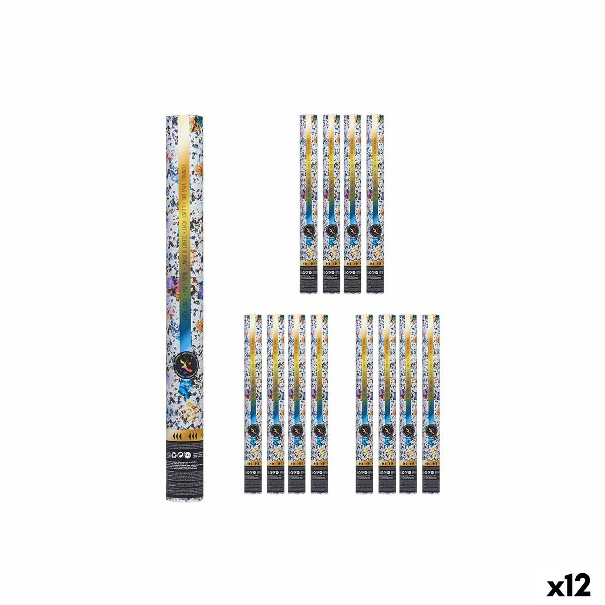 Cannone di coriandoli Multicolore Carta Cartone Plastica 5 x 49 x 5 cm (12 Unità)