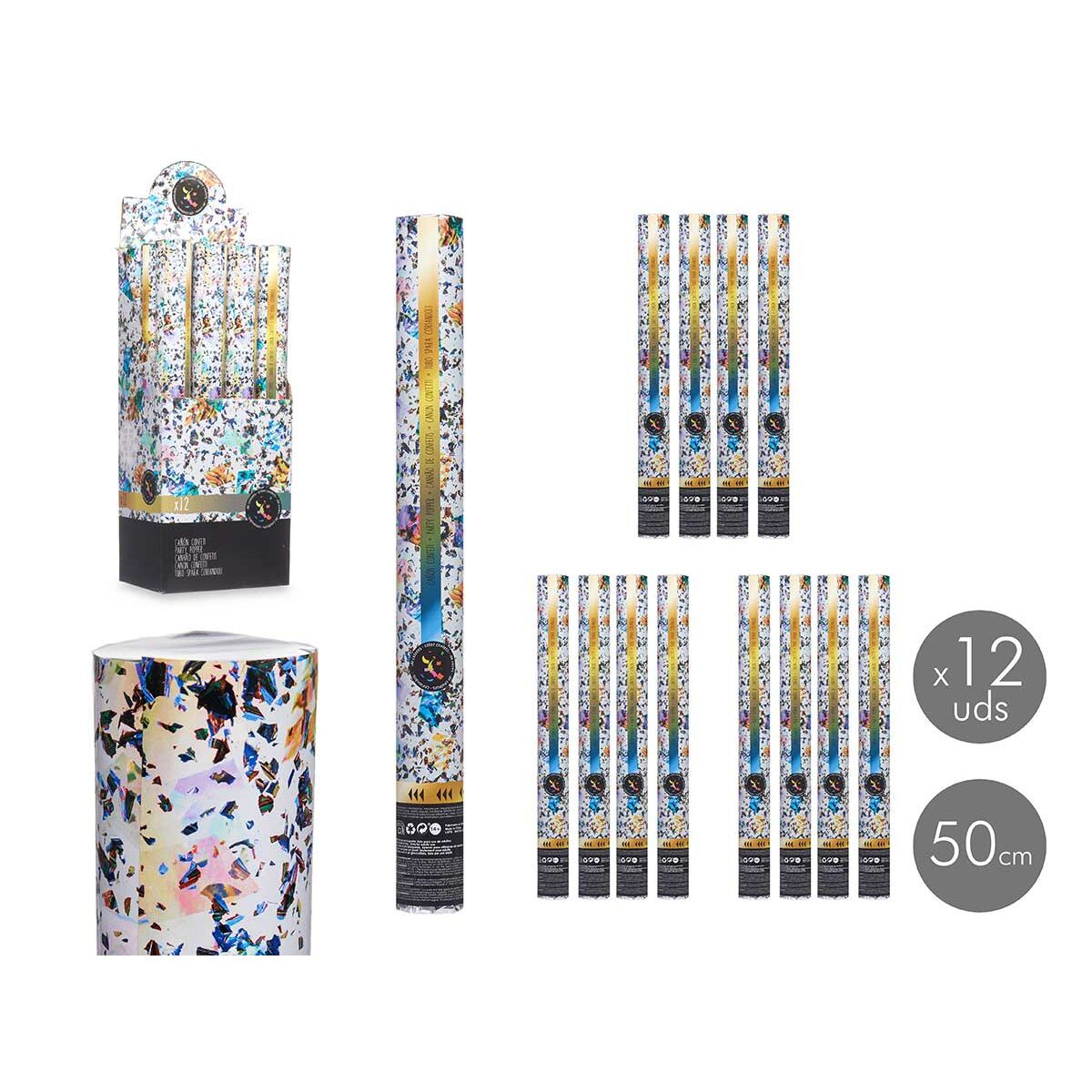 Cannone di coriandoli Multicolore Carta Cartone Plastica 5 x 49 x 5 cm (12 Unità) - Image 4