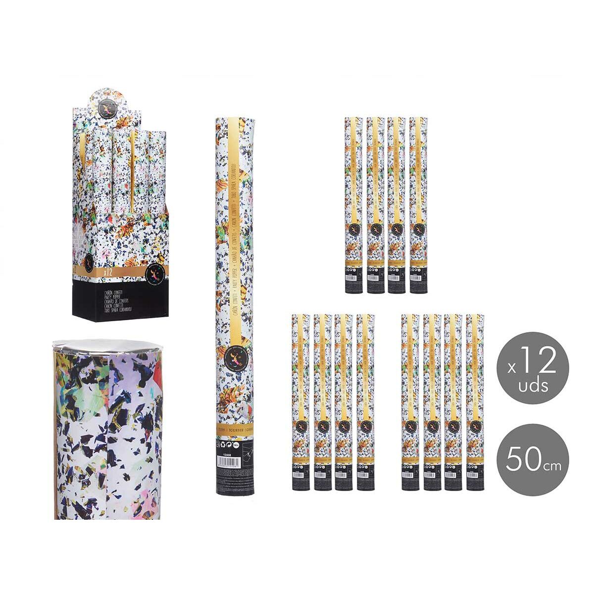 Cannone di coriandoli Multicolore Carta Cartone Plastica 5 x 48,5 x 5 cm (12 Unità) - Image 3