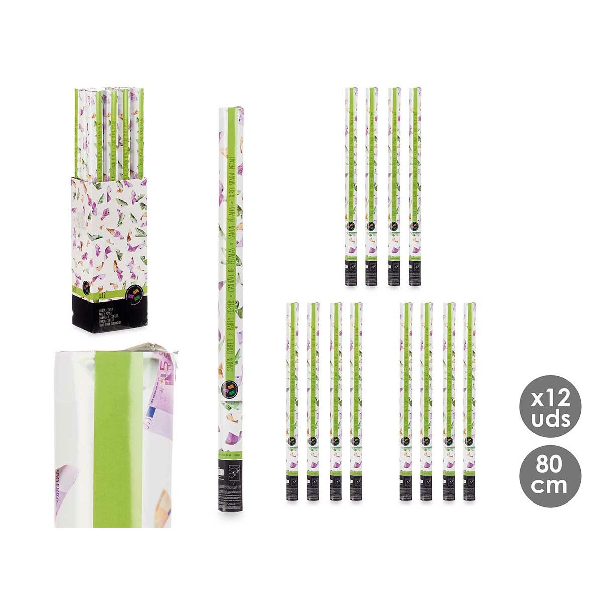 Cannone di coriandoli Multicolore Carta Cartone 5 x 78,5 x 5 cm (12 Unità) - Image 4