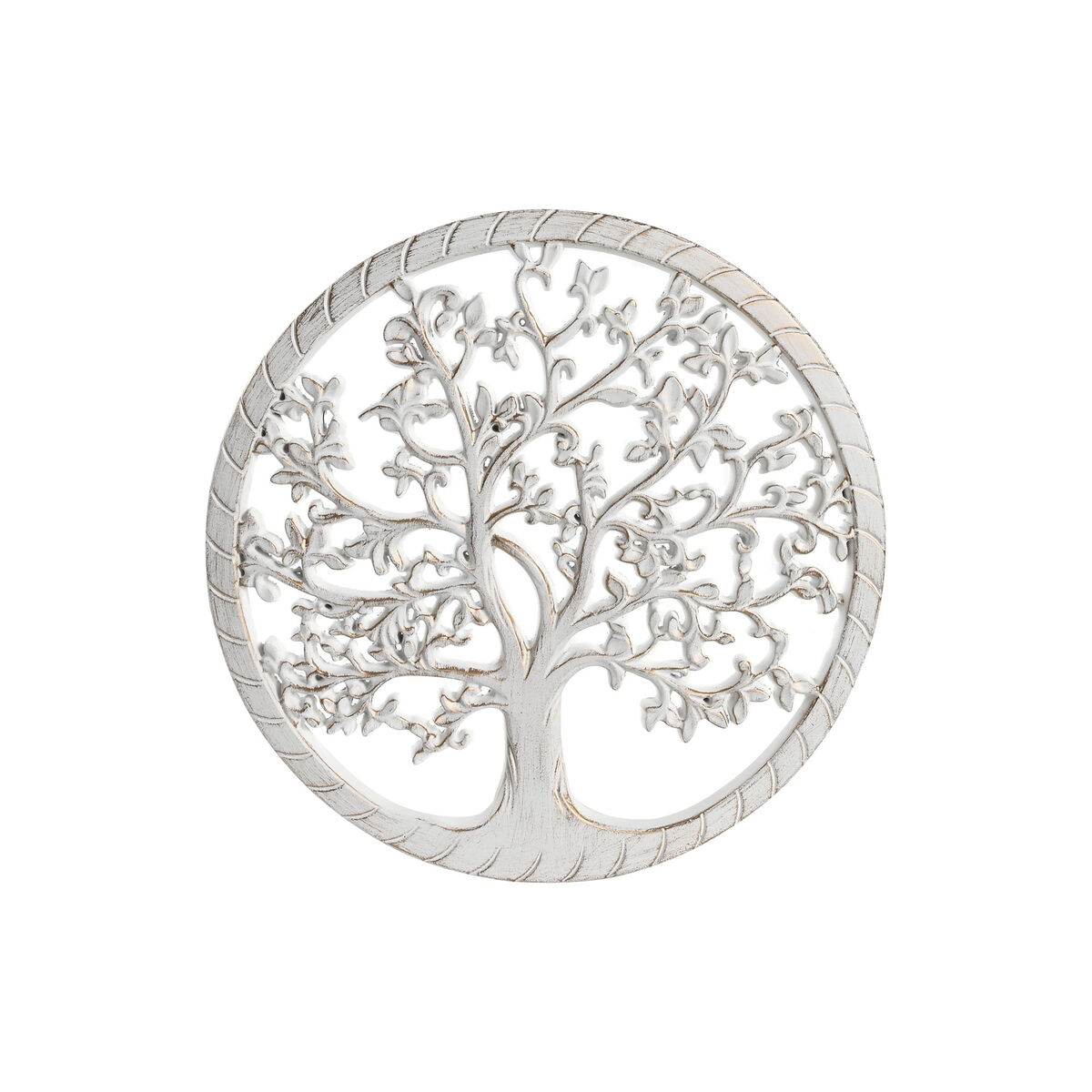 Decorazione da Parete DKD Home Decor Bianco Dorato Argentato 40 x 1,5 x 40 cm