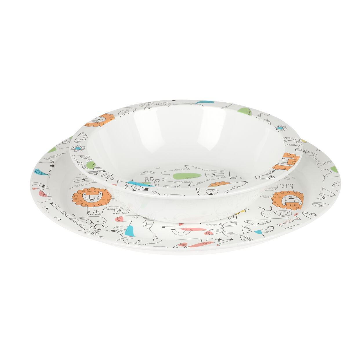 Set di stoviglie per bambini Safta Zoo Poliestere 26 x 26 x 9 cm - Image 3