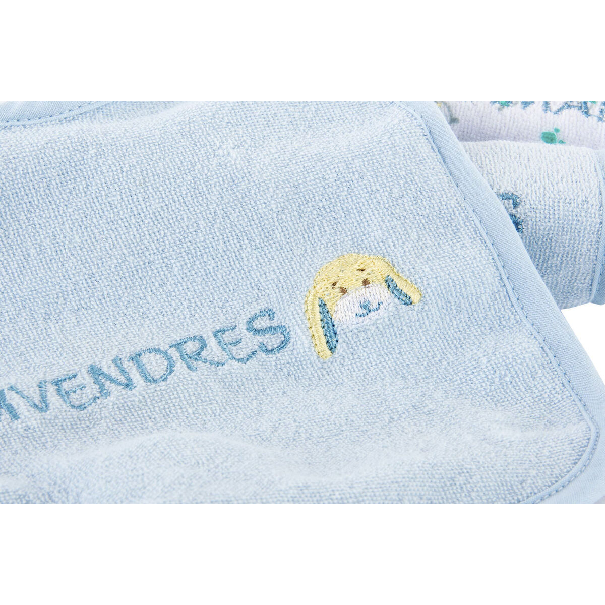 Set di Bavaglini Home ESPRIT Rosa Blu cielo Cotone 19 x 29 x 3 cm (4 Unità) - Image 3