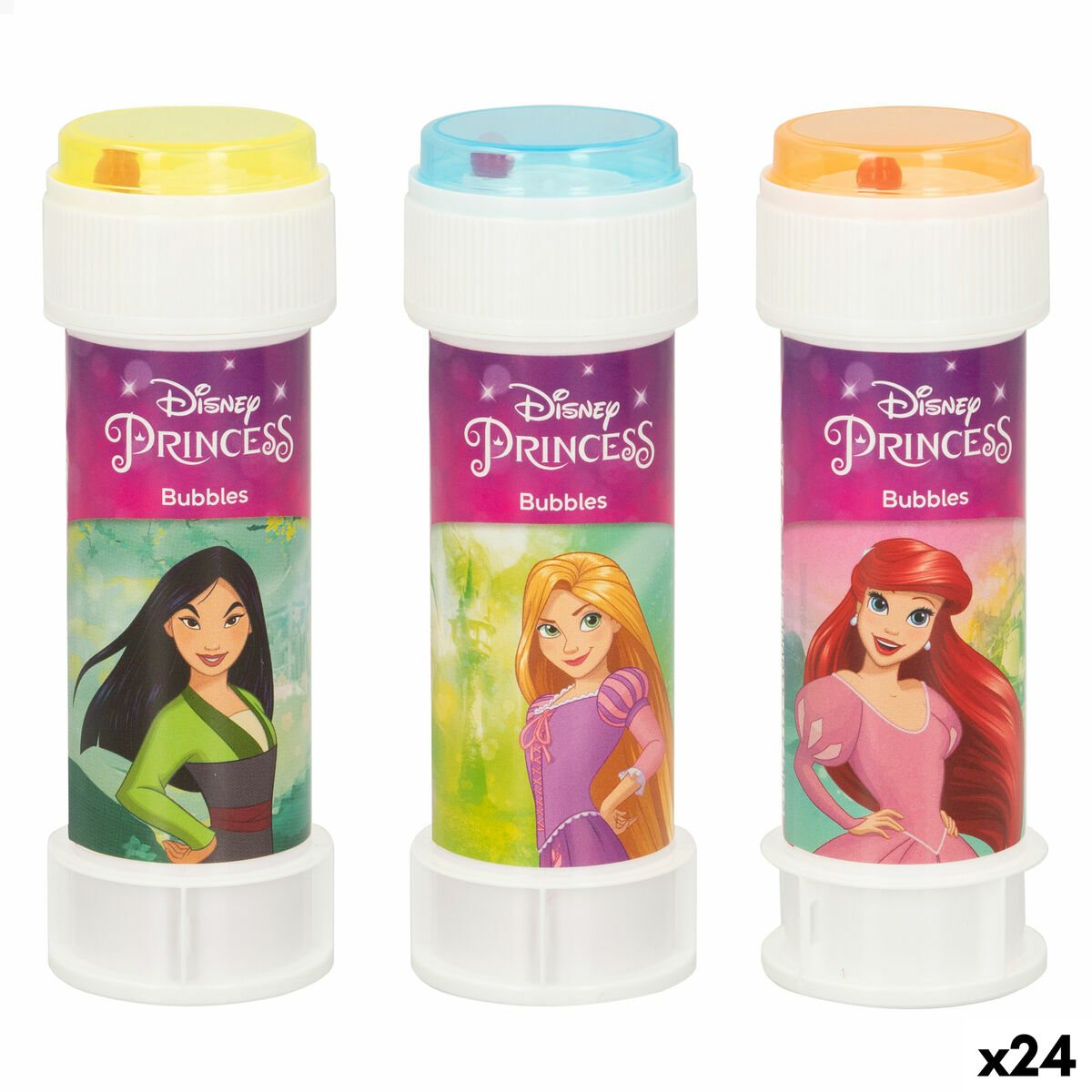 Gioco di Bolle di Sapone Disney Princess 3,8 x 11,5 x 3,8 cm (24 Unità)