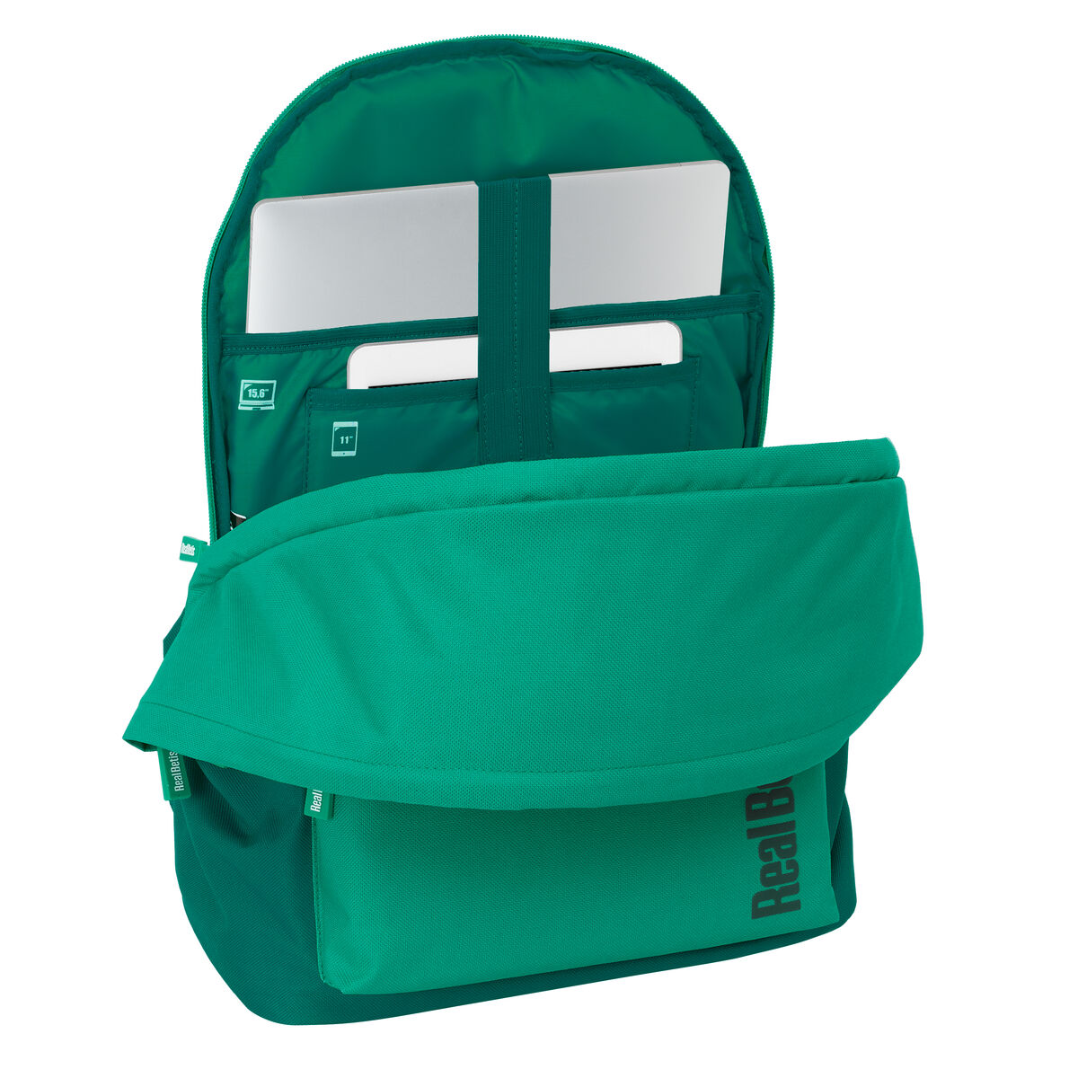 Zaino per PC Portatile e Tablet con Uscita USB Real Betis Balompié Verde - Image 3