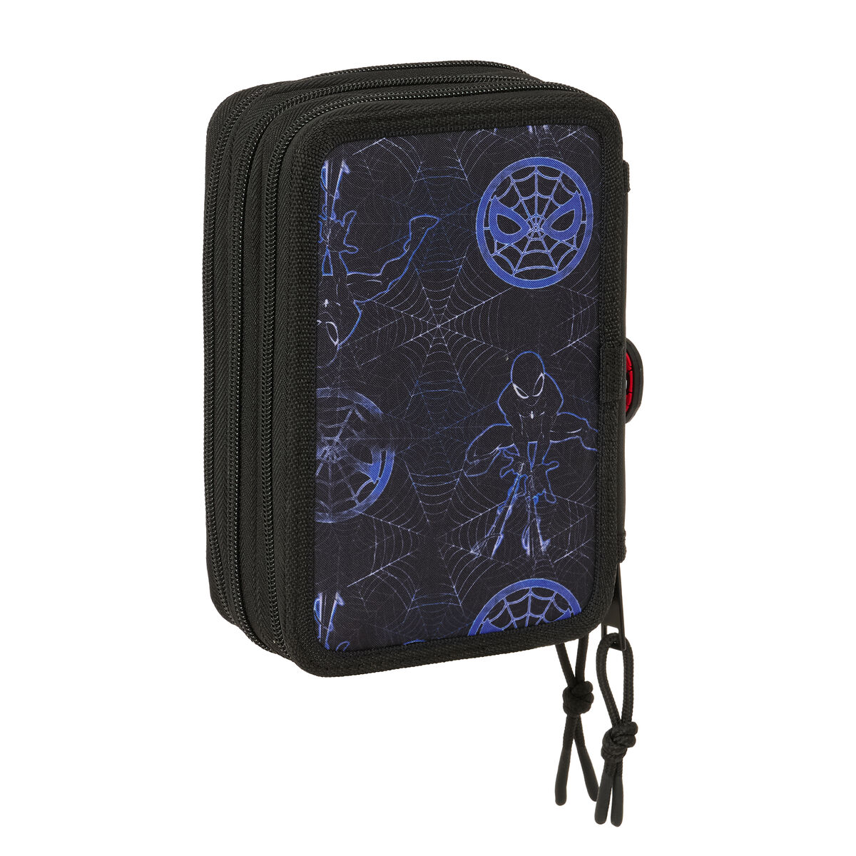 Astuccio per la Scuola con Accessori Spider-Man Attack Nero 12,5 x 19,5 x 5,5 cm 37 Pezzi - Image 6