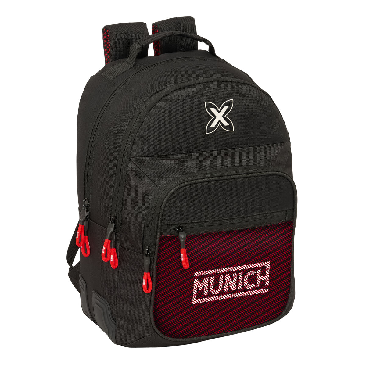 Zaino Scuola Munich Vulcan Nero 32 x 42 x 15 cm