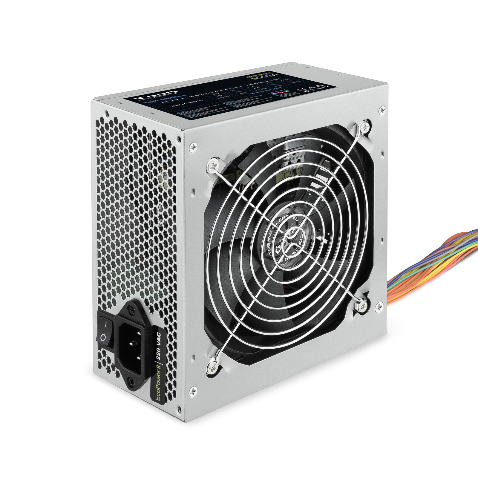 Fonte di Alimentazione TooQ Fonte Ecopower II ATX 500 W RoHS CE