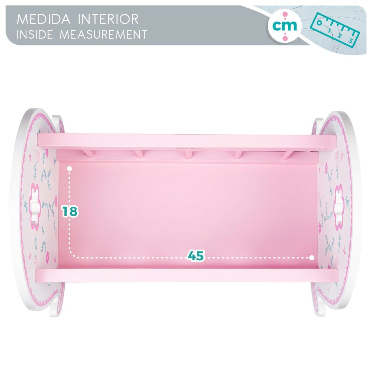 Culla per Bambole Woomax 2 Unità 47 x 35 x 35 cm - Image 6