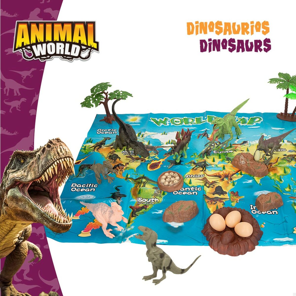 Playset Colorbaby 19 Pezzi 6 Unità 17 x 9 x 6 cm Dinosauri - Image 3