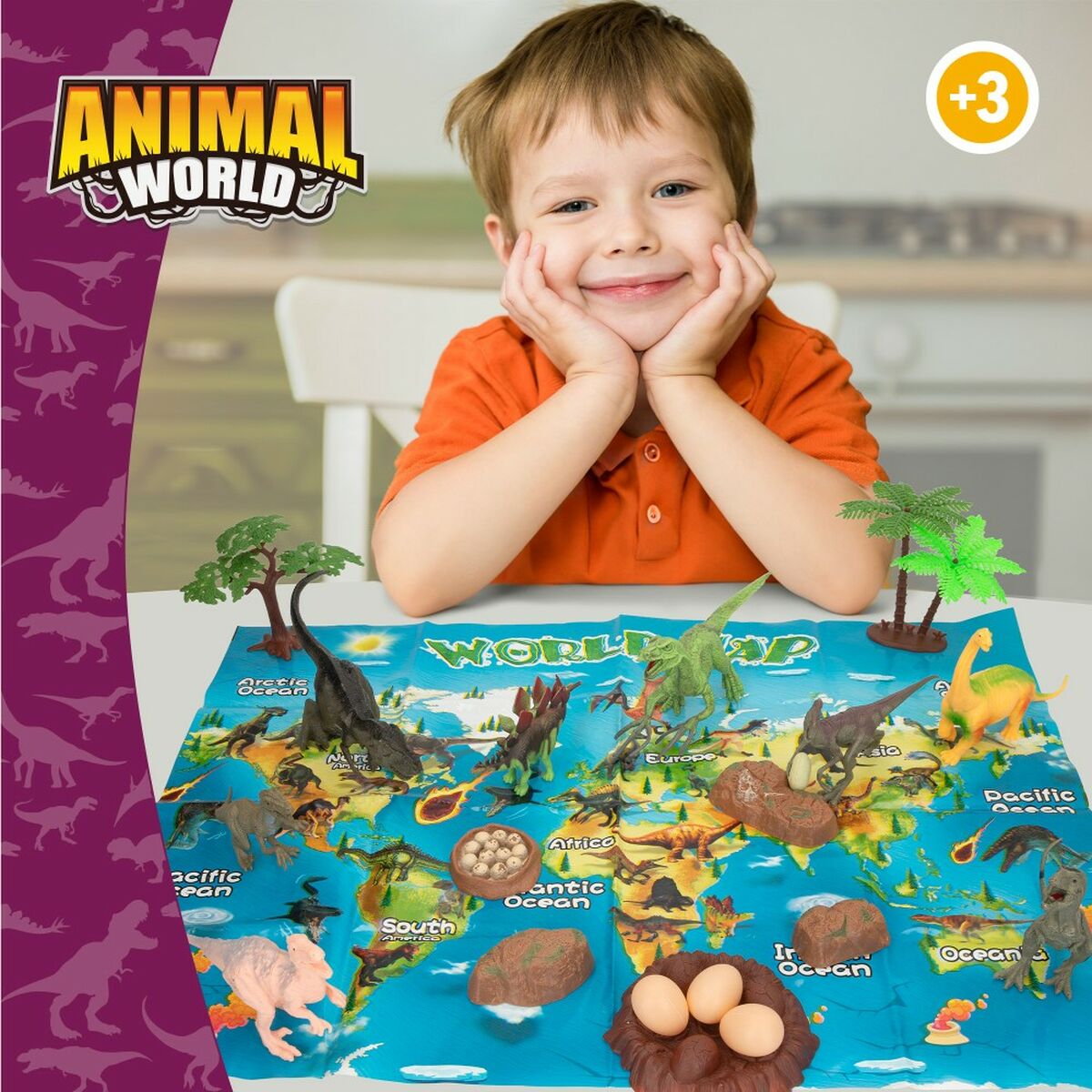 Playset Colorbaby 19 Pezzi 6 Unità 17 x 9 x 6 cm Dinosauri - Image 5