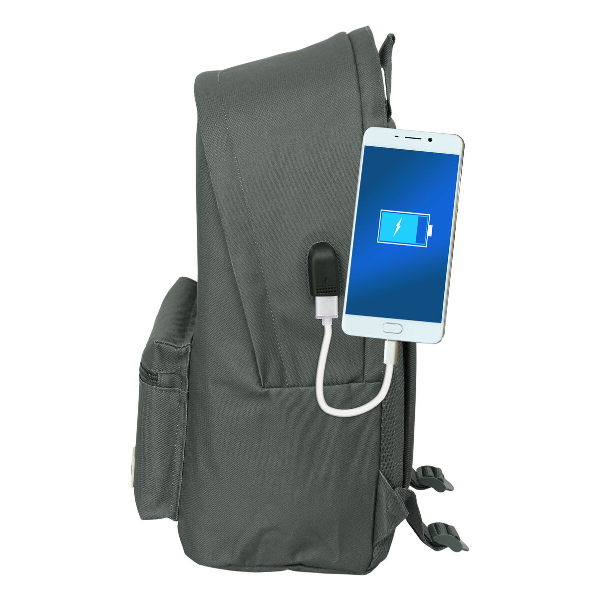 Zaino per Portatile Harper & Neyer +usb harper & neyer Grigio 31 x 44 x 18 cm - Image 3