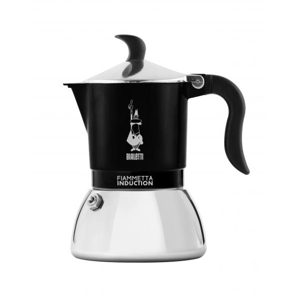 Caffettiera Italiana Bialetti FIAMMETTA INDUCT Nero Alluminio 4 Tazze
