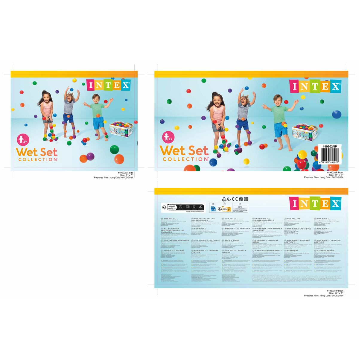 Palle Intex FUN BALLZ 100 Pezzi 6,5 x 6,5 x 6,5 cm (6 Unità) - Image 6