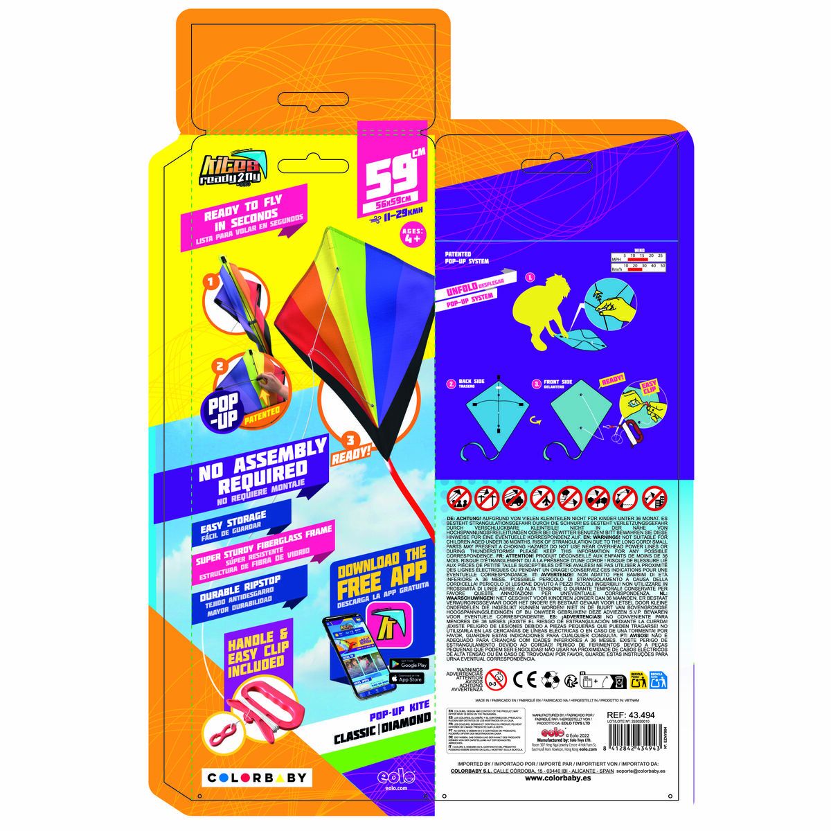 Aquilone Eolo Pop-Up Diamond 56 x 59 x 2 cm - Image 5