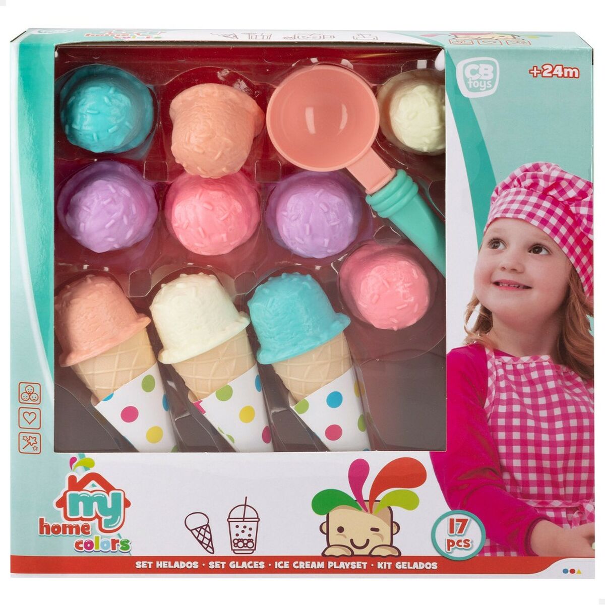 Set di Alimenti giocattolo Colorbaby Gelato 17 Pezzi (12 Unità) - Image 3